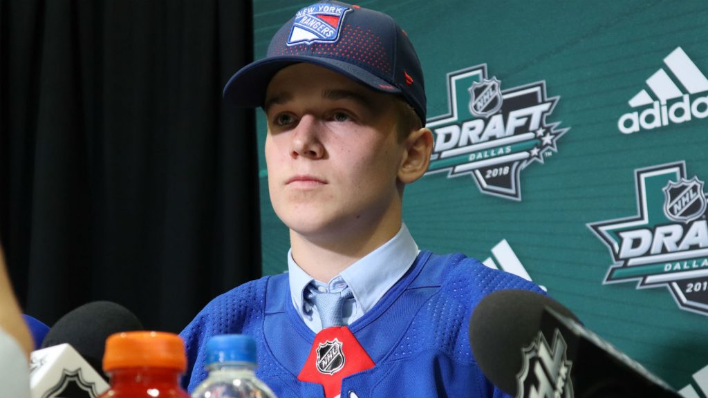 Nils Lundkvist under draften.