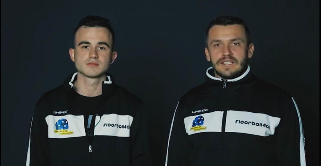 Daniil Opinca och Vova Vitruk från Floorball4all Eurasia.