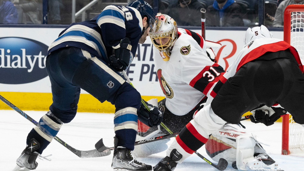 Anton Forsberg s&auml;nkte Columbus Blue Jackets