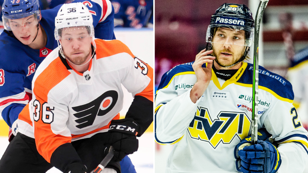 Linus Sandin f&aring;r g&ouml;ra NHL-debut f&ouml;r Philadelphia Flyers