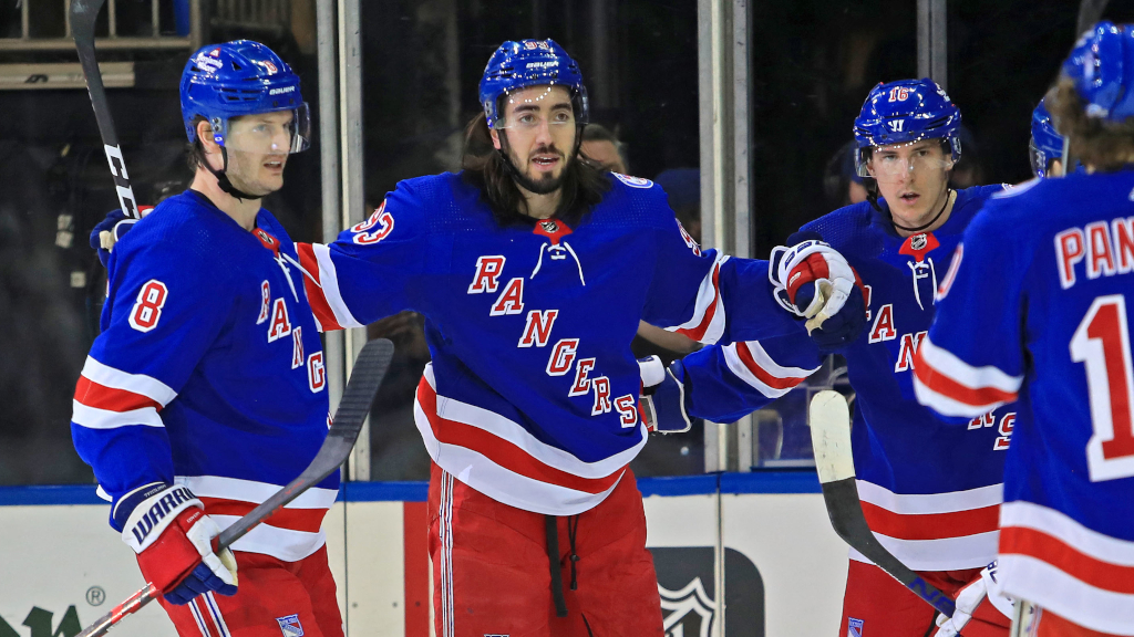 Mika Zibanejad matchhj&auml;lte f&ouml;r New York Rangers