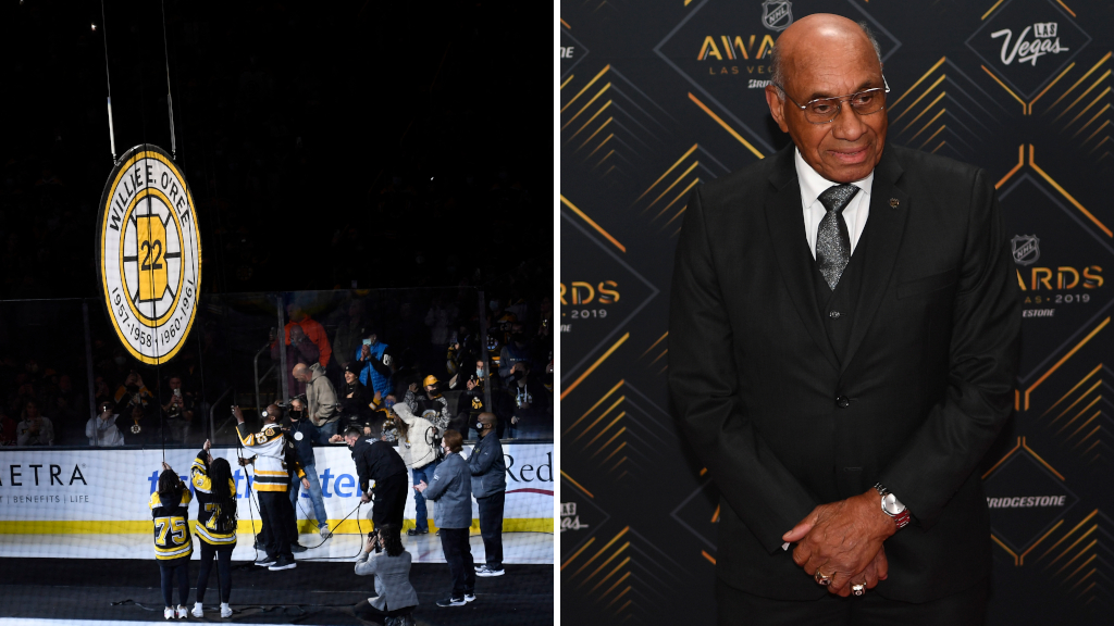 Willie O'Ree hyllades i natt &ndash; fick sitt nummer pensionerat