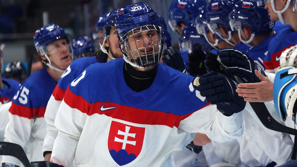 Nytt m&aring;l av Juraj Slafkovsky &ndash; Slovakien tar f&ouml;rsta segern
