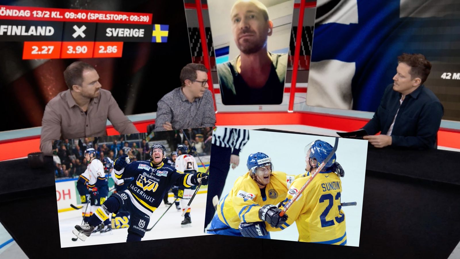 Studio Oddset Hockey inf&ouml;r Tre Kronor-Finland: "Sverige &auml;r storebror"