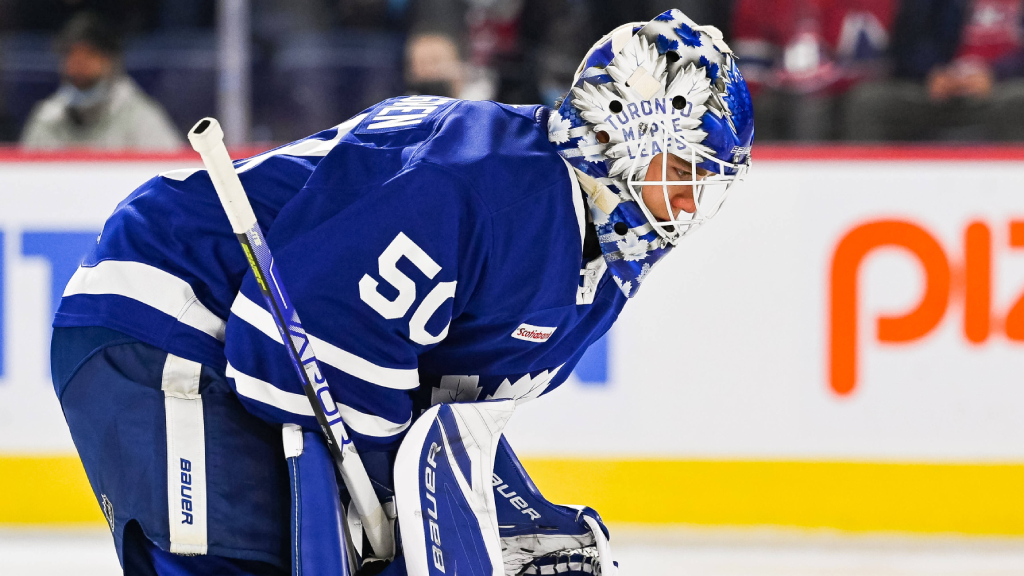 Erik K&auml;llgren f&aring;r sin f&ouml;rsta NHL-start i Toronto Maple Leafs