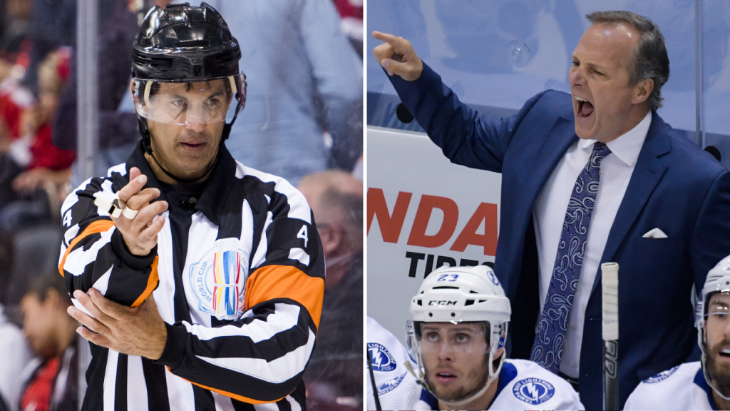 Jon Cooper fick matchstraff &ndash; efter ordbr&aring;k med domaren Wes McCauley