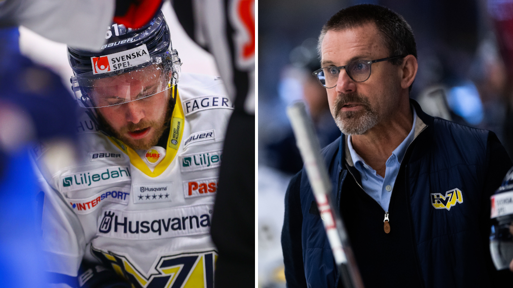 Tommi Huhtala utgick skadad f&ouml;r HV71