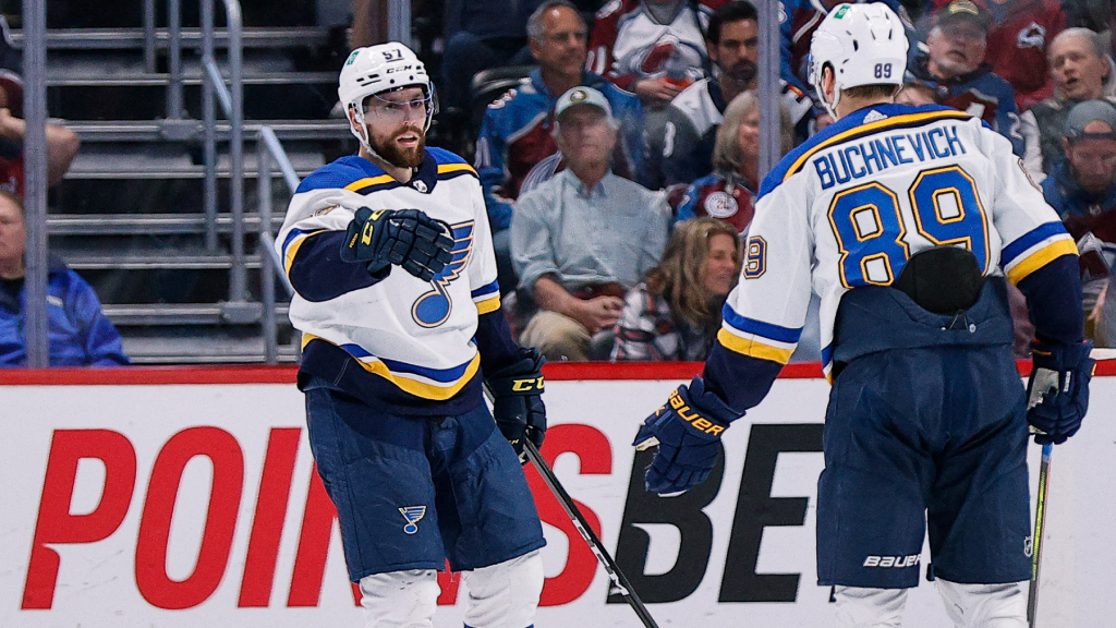 David Perron tv&aring;m&aring;lsskytt &ndash; St. Louis kvitterar serien