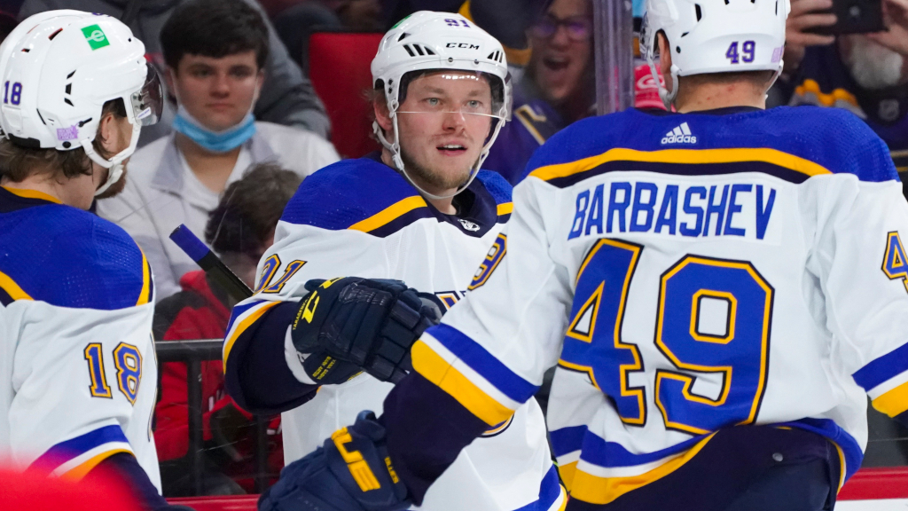 Vladimir Tarasenko sk&ouml;t ett &auml;kta hattrick