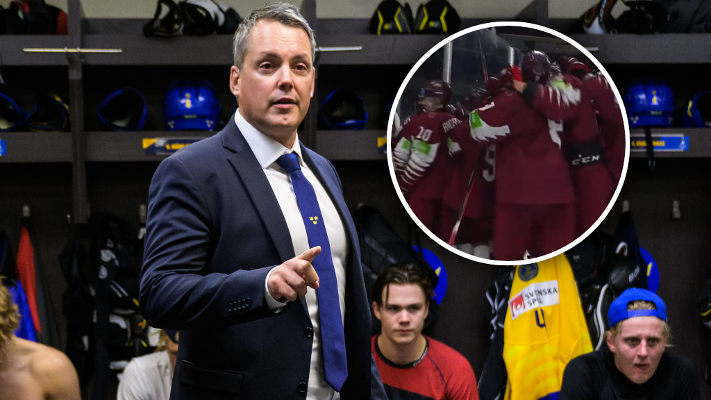 Tomas Mont&eacute;n inf&ouml;r kvartsfinalen mot Lettland