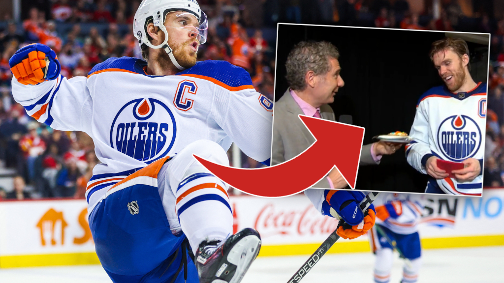 Connor McDavid bj&ouml;ds p&aring; f&ouml;delsedagst&aring;rta efter storsegern