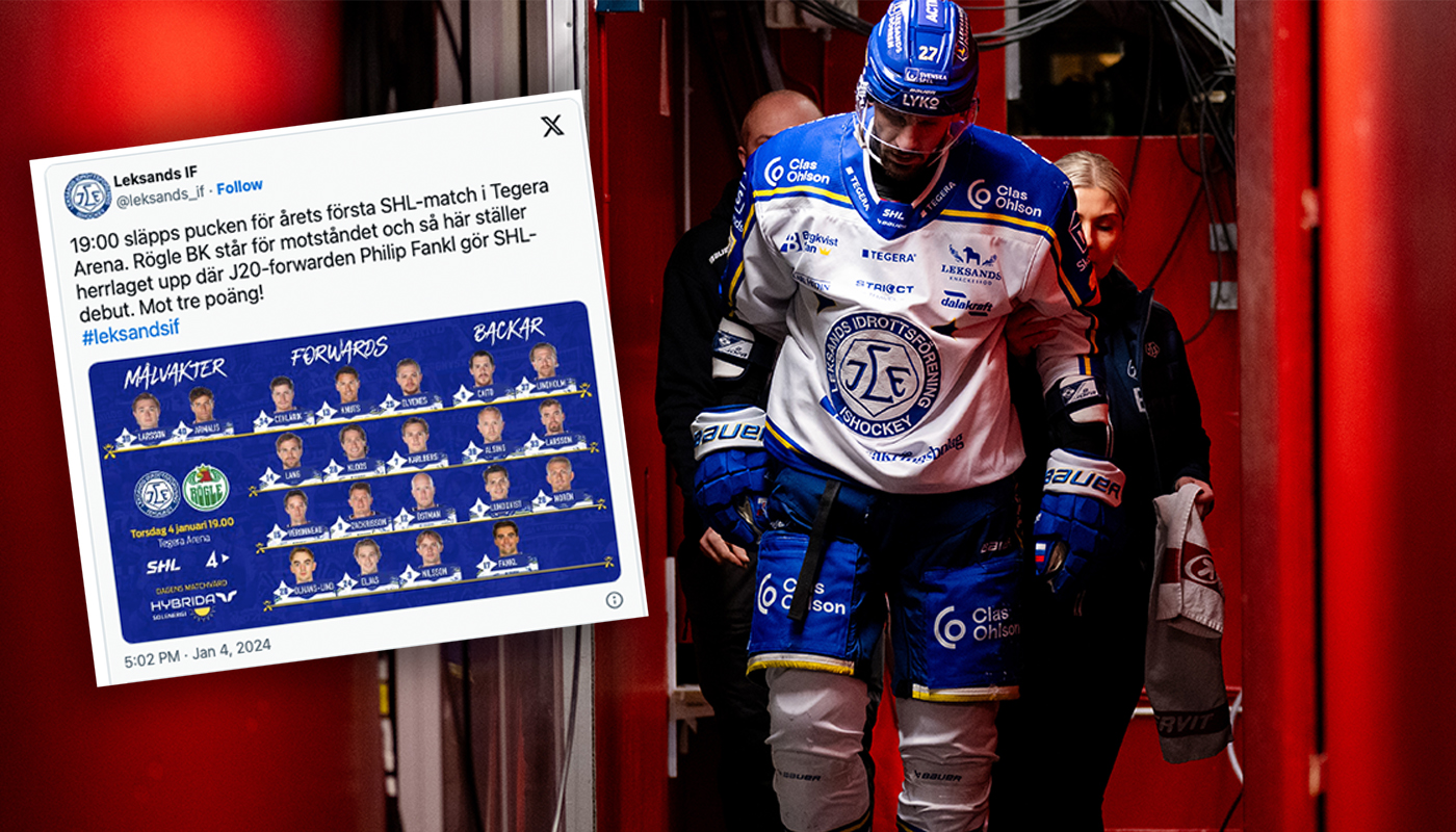 Efter Hriviks skada - Philip Fankl får debutera i SHL