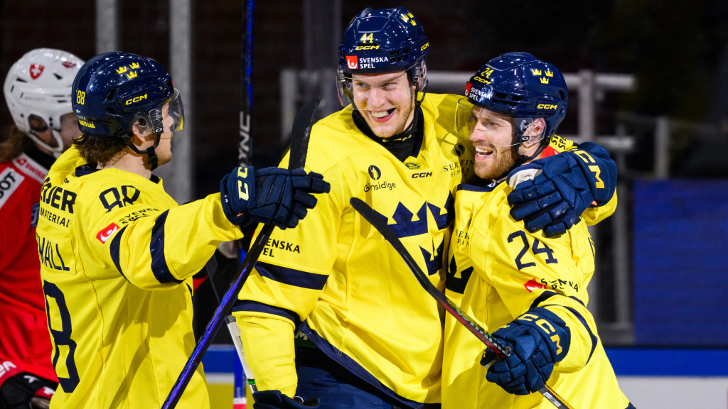 Tre Kronor vinner mot Schweiz i Beijer Hockey Games