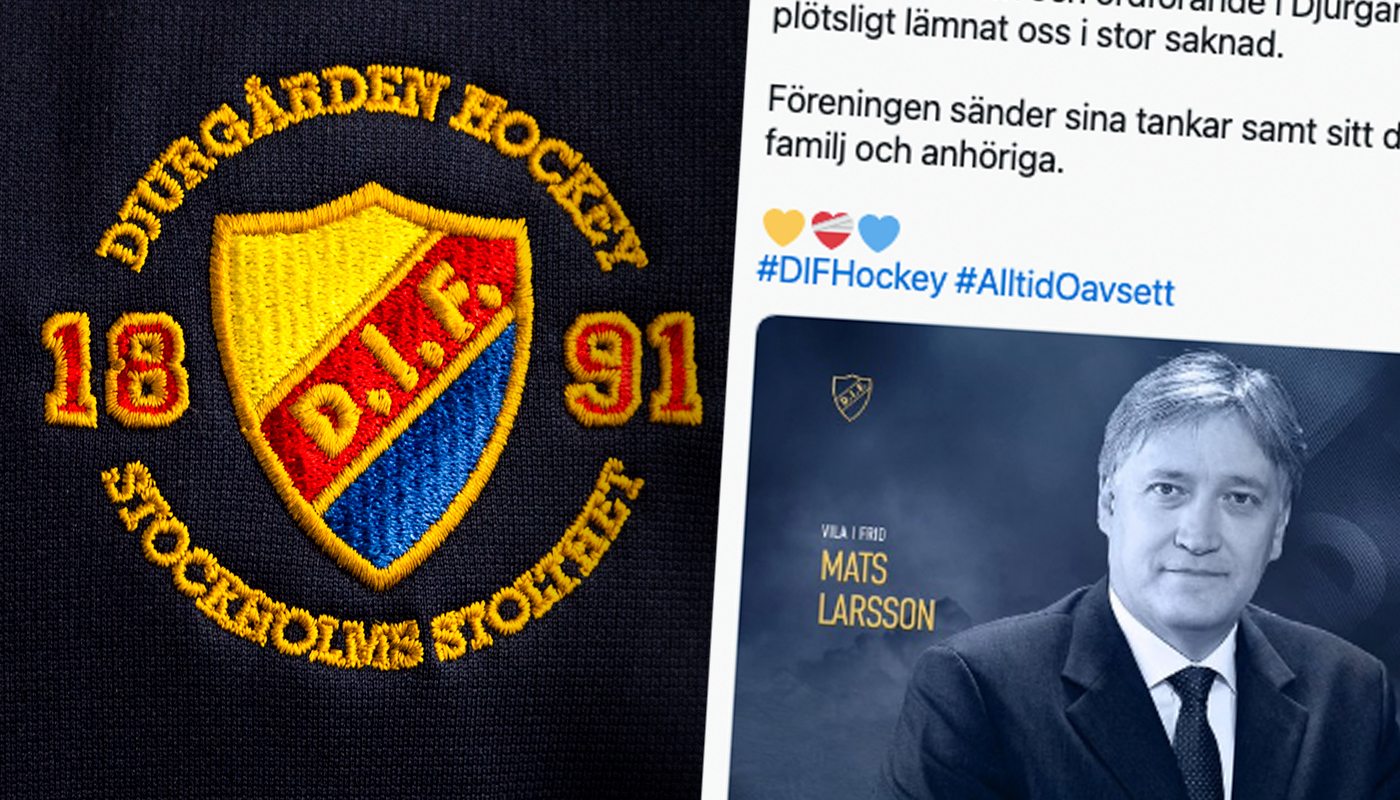 Djurgårdens sorg - tidigare ordföranden, Mats Larsson, har gått bort