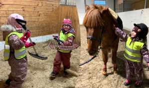 Stallbesøkene ble en suksess for barnehagen: – Vi synes absolutt at flere bør prøve dette