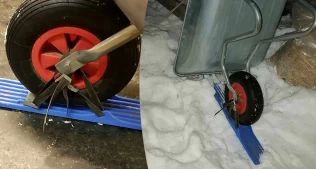 Slik lager du en vinterklar trillebår på et blunk