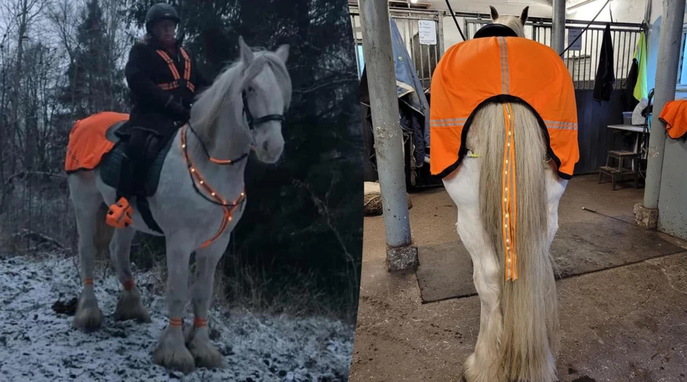 DIY-løsningen som gjør hest og rytter synlige i mørket